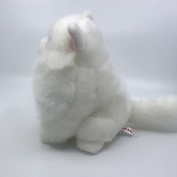 White Fluffy Blue Eyed Cat Stuffes Animal From Aurora World Inc. - Picture 4 of 6